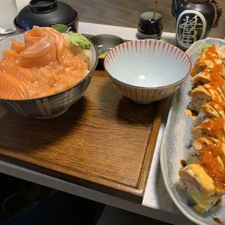 P3 Salmon and Octopus Yuzu Miso Poke