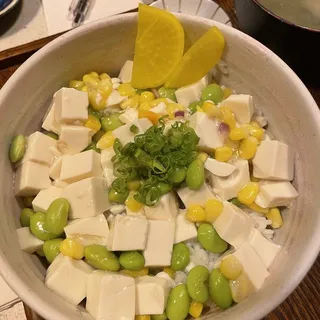 E8. Tofu, Corn and Edamame Don
