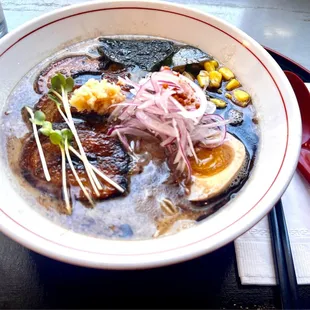 black garlic tonkotsu ramen