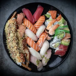Sushi Lover Platter - $50. It&apos;s not the greatest but the owners are so sweet that I don&apos;t mind supporting them. :)
