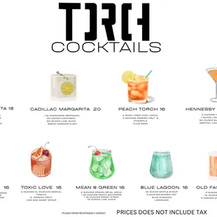 the different types of cocktails available