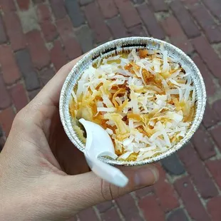 Coconut creme brulee!  So good!!!