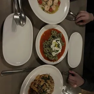 SPAGHETTI &amp; GARLIC SHRIMP Orecchiette, Sausage and Broccoli Rabe Pasta PASTA CAPRESE