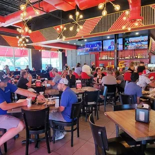 Big crowd for weekday lunch. When you pay hit the other button if you don&apos;t want to tip.