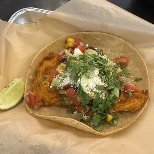 Mr Orange Salmon Taco