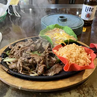 Steak fajitas