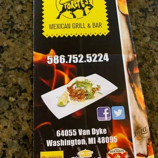 Current menu