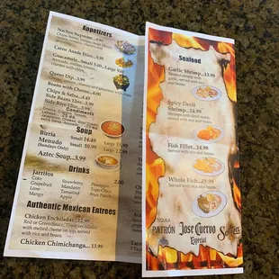 Current menu