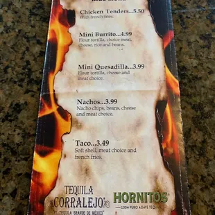Current menu