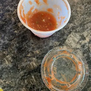 1 oz of salsa for 2 bags of chips. we ordered 2 orders of Chips &amp; Salsa and only got 1 oz of salsa.