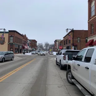 cars parked on the side of the road