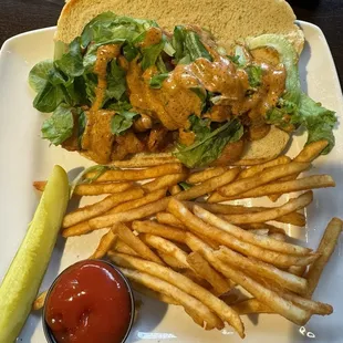 Shrimp po boy. For lunch.