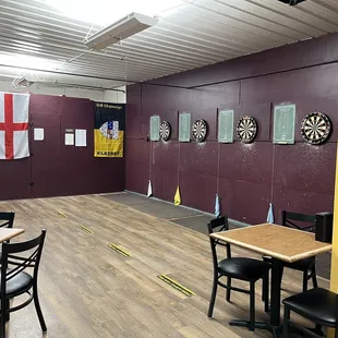 darts and darts on the wall