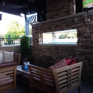 Great outdoor patio with plenty of tv's and fire for the cooler days...