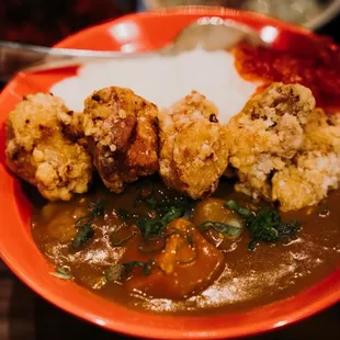 Curry rice with karaage $15