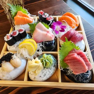 sushi and sashimi, sushi, food, sashimi