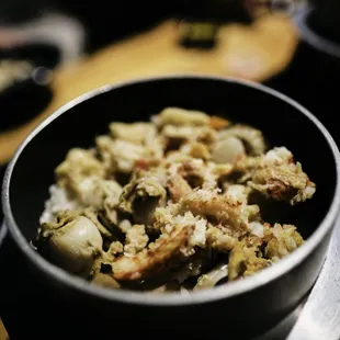 crab and scallop kamameshi