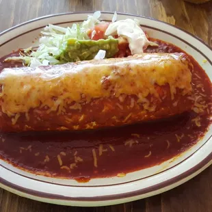 Insanely delicious adobado carne burrito!