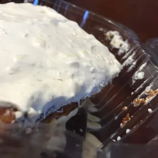 Tres Leches cake developing mold. It's furry all over the top of the cake. Gross!