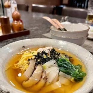 Clear chicken rice soup