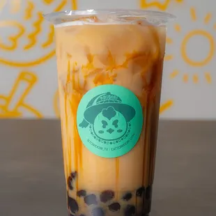 a cup of bubble tea
