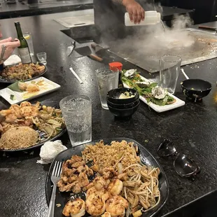 Hibachi Chicken, Shrimp and Hibachi NY Steak