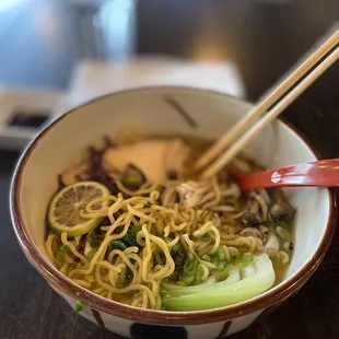 Yuzu lover ramen with shimeji mushrooms