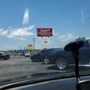 a view of a parking lot