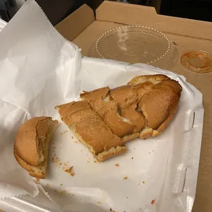 Garlic bread was pretty underwhelming.