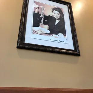 Sophia Loren watching over us.