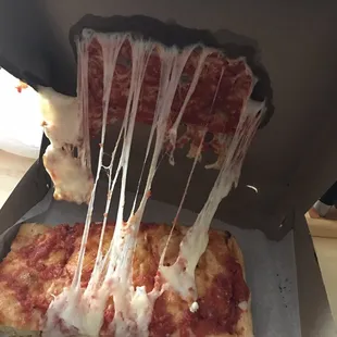 Squished pizza