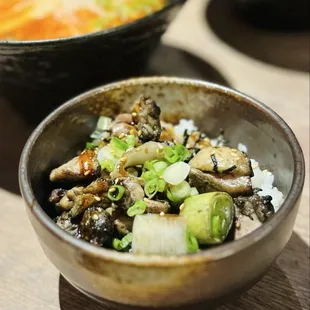 Small Japanese BBQ chicken bowl