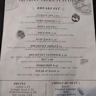 Breakfast Menu