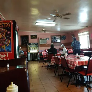 the dining area