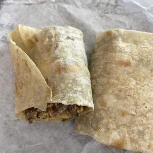 Steak &amp; egg burrito