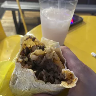 California Burrito (sooooo good) and Horchata