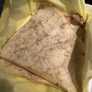 Meat (carne) and cheese quesadilla