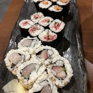 Natto, Ume sour plum, Negihama. Classic no BS rolls. These were very well made. Tasty af.