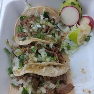 Every Friday dollar tacos located in Stockton off of i-5. Carne asada w/green salsa.