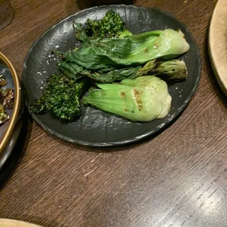 Grilled Brocolini and Bok Choy