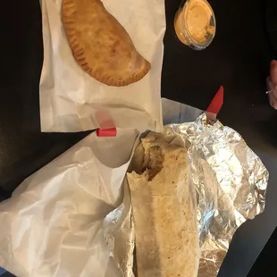 Barbie burrito and empanada