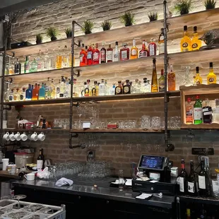 the back of the bar