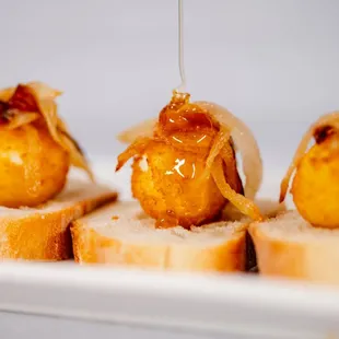 a close up of a plate of food