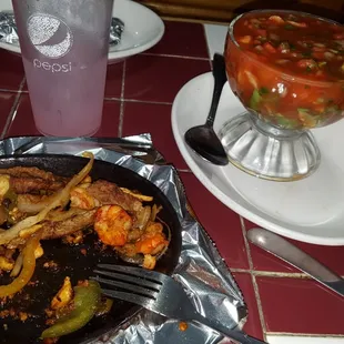 a plate of food on a table