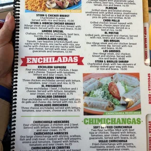 a menu for a mexican restaurant