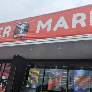 a car parked in front of the store