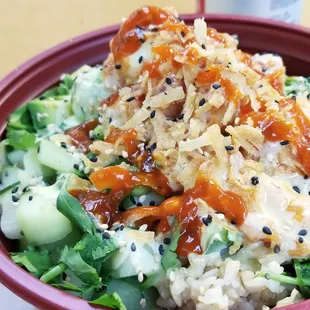 Spicy tuna / spicy salmon. It was ... alright.