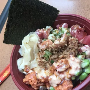 Toro poke: custom bowl