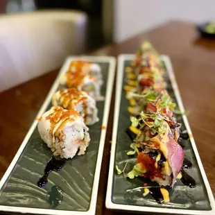 Flaming Dragon (left) and Crazy Tuna (right)