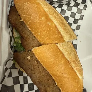 Milanesa de carne sandwich